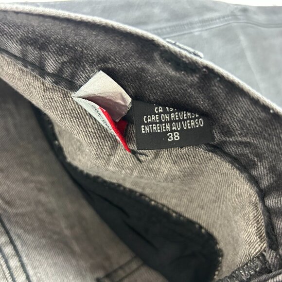 Marithe Francois Girbaud Black Baggy Shorts 38 Hip Hop 90s Wide Leg Gothic Skate - Picture 6 of 7